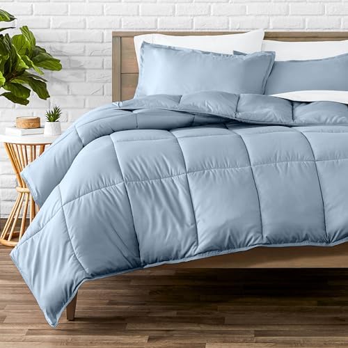 Bare Home Full Comforter Set - 1800 Ultra Soft (Full, Dusty Blue)