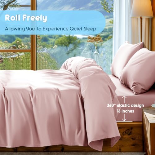 SONORO KATE 1000 Series 100% Egyptian Cotton Queen Sheet Set,4 Pieces