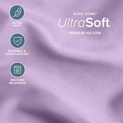 Bare Home Comforter Set - 1800 Ultra Soft (Oversized Queen, Lavender)