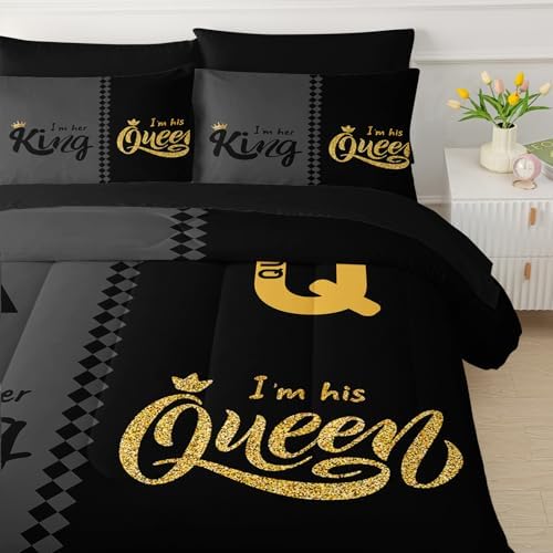 QOOMO Crown Queen and King 7 Pieces Comforter Set Full Size