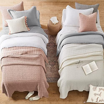 Levtex Home - Mills Waffle - Twin Quilt Set - Cream Cotton Waffle - Quilt Size (68 x 86in.), Sham Size (26 x 20in.)
