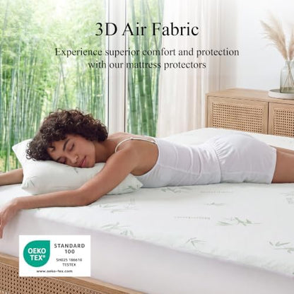 Cal King Waterproof Mattress Protector, Bamboo Viscose Mattress Pad