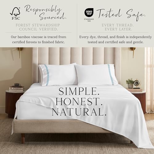 KARISSA MAE Luxury Bamboo Viscose King Size Sheet Set
