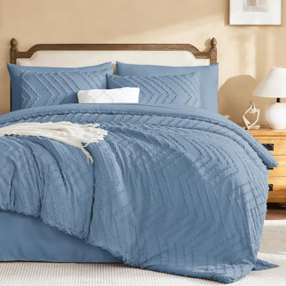 Litanika Super King Comforter Set with Sheets, 7 Pieces Boho Bed Set