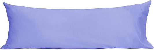 Sunflower Body Pillowcase 100% Cotton Long Pillow Cover/Case Envelope Closure 1 Pack, 20×54 inches Lavender, Soft and Breathable
