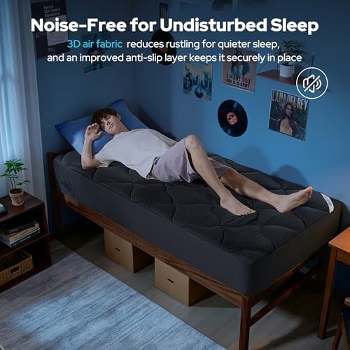 BEDLORE Waterproof Twin XL Mattress Pad, Breathable Mattress Protector for College Dorm Room Essentials with 6-15 Inch Deep Pocket, Noiseless Quilted Fitted Mattress Topper Bed Cover