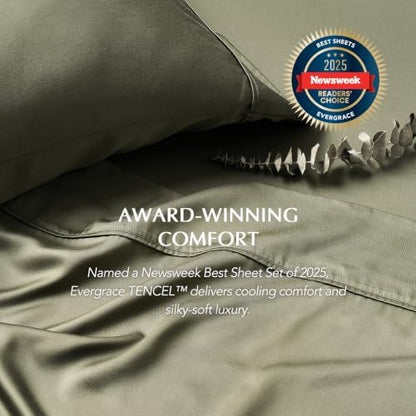 EverGrace Tencel™ Sheet Set, Breathable & Cooling, Queen, Dried Sage