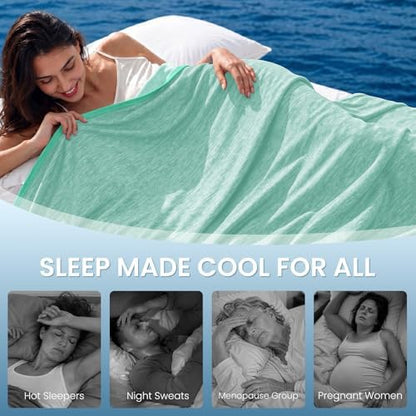 Topcee Cooling Blanket Throw 50"x70" for Hot Sleepers Summer Blanket