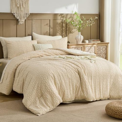 Bohemia Bdding Tufted Embroidery 7 Pieces Boho Comforter Set Boho Bedding Bohemia Comforter Set Queen for Four Seasons