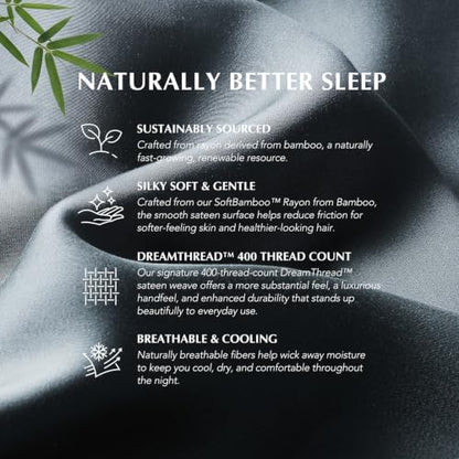 EverGrace 100% Rayon from Bamboo Duvet Cover Set, Queen Size, Midnight Blue