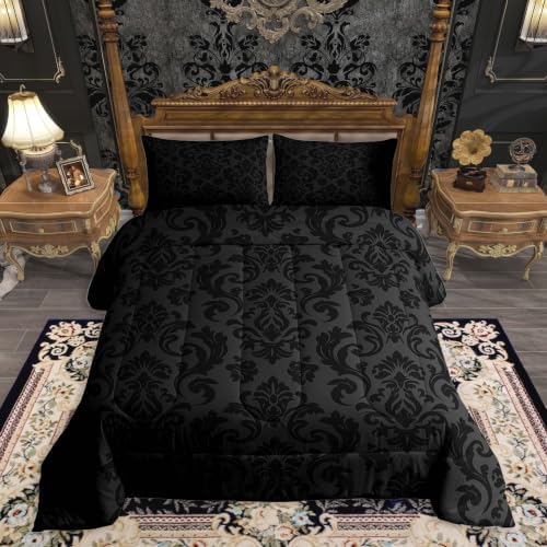 Feelyou Gothic Damask Comforter Set King Size Bedding Set