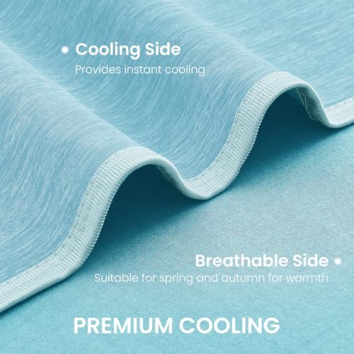 Topcee Cooling Blanket for Night Sweats Absorbs Heat to Keep Adults, Children Cool on Warm Nights, Q-Max 0.5 Cooling Blankets for Hot Sleepers, Ultra-Cool Lightweight Sofa Throw Blanket (50"x70")