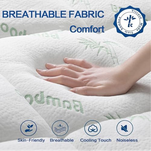 SakuraHome Twin XL Mattress Topper,Extra Thick Pillow Top Mattress Pad