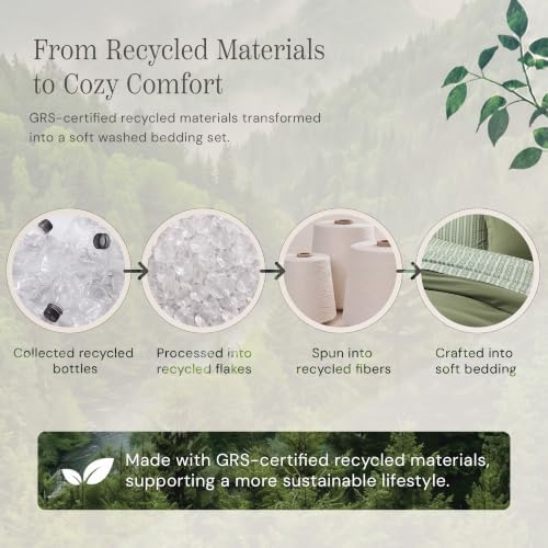 Oversized Queen Comforter Set-7 Pieces Soft Recycled Bed in a Bag