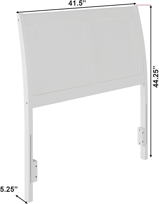 AFI, Portland Twin Sleigh Solid Wood Panel Headboard, White