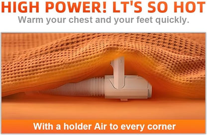 Portable remote control blanket heater, comfortable warm air, sweat absorbing and drying, suitable for climate change, suitable for all seasons, can dry shoes, clothes, blankets, bed heating blankets
