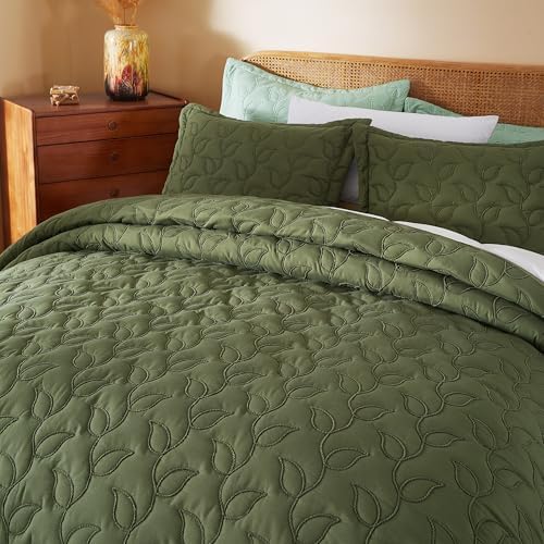 EVENHUG Quilt King Size Bedding Set with Pillow Sham Lightweight Bedspreads Coverlet Soft Reversible Bed Cover for All Season 3 Piece