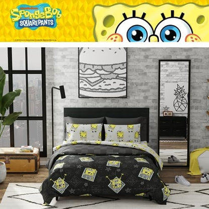 Collectibles Spongebob Squarepants Bedding Super Soft Cozy Microfiber Reversible Comforter, Queen, (Officially Licensed Product) by Franco