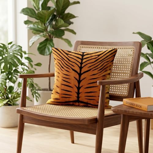 TOMWISH Tiger Stripe Texture Print Throw Pillow Covers 26x26 in Set of 2