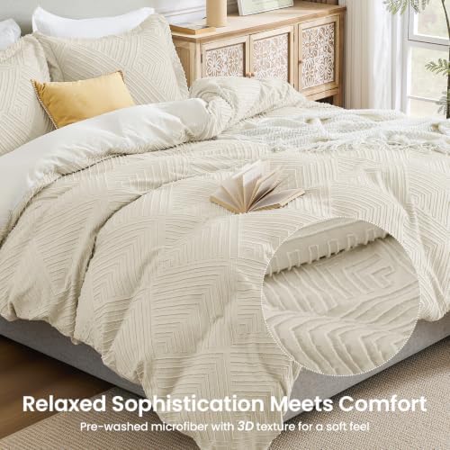 JOLLYVOGUE Duvet Cover King, 3-Piece, Ultra Soft Pre-Washed Microfiber