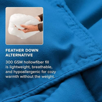 Bare Home Queen Comforter Set - 1800 Ultra Soft (Queen, Medium Blue)