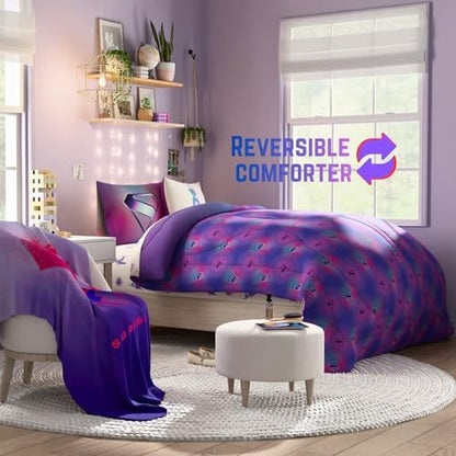 Supergirl Movie Bedding Set, Twin Size, 4-Piece Super Soft Cozy Reversible Comforter & Sheet Set (Officially Licensed Product) by Franco