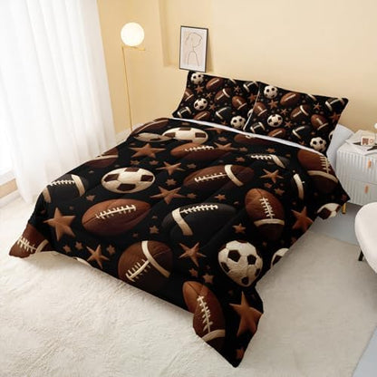 QOOMO Sports Kids Comforter Set Queen Size