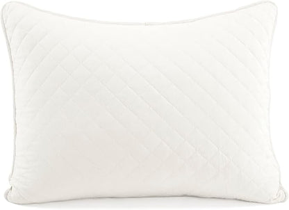 Lush Decor Ava Quilt Diamond Pattern Solid 2 Piece Oversized Bedding Blanket Bedspread Set - Twin-XL - White