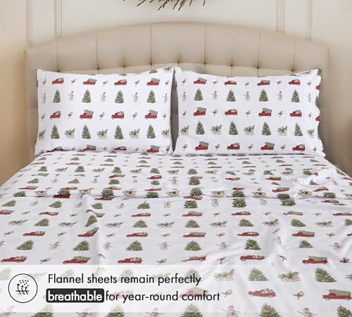 RUVANTI Flannel Sheets King Size, Holiday Haul
