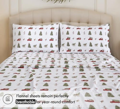 RUVANTI Flannel Sheets Full Size, Holiday Haul