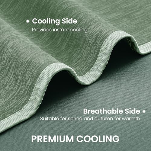 Topcee Cooling Blanket for Night Sweats Absorbs Heat to Keep Adults, Children Cool on Warm Nights, Q-Max 0.5 Cooling Blankets for Hot Sleepers, Ultra-Cool Lightweight Sofa Throw Blanket (50"x70")