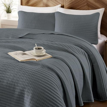 King Size Quilt-Lightweight Bedspreads Grey King Quilt Bedding Set