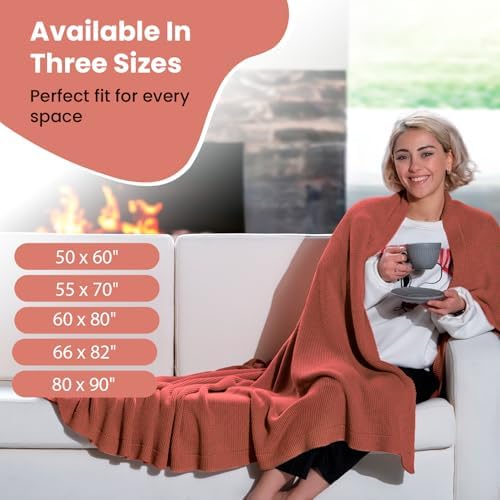 Dalisa Alina GOTS Organic Cotton Throw Blanket, Amberglow, 50x60 in
