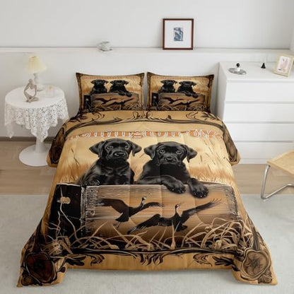 Feelyou Duck Hunting Comforter Set King for Kids Boys Girls Bedding Set