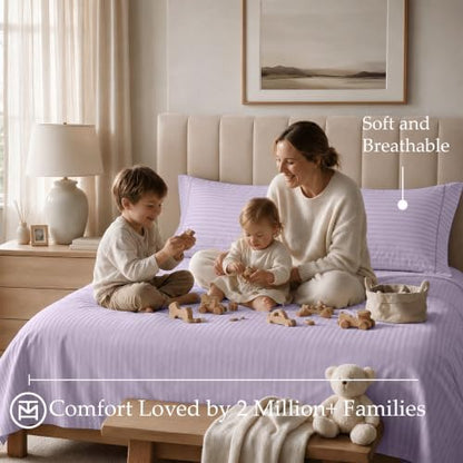 Threadmill 600 Thread Count Cotton Full Sheet Set, Sateen, 4-Piece, Cooling