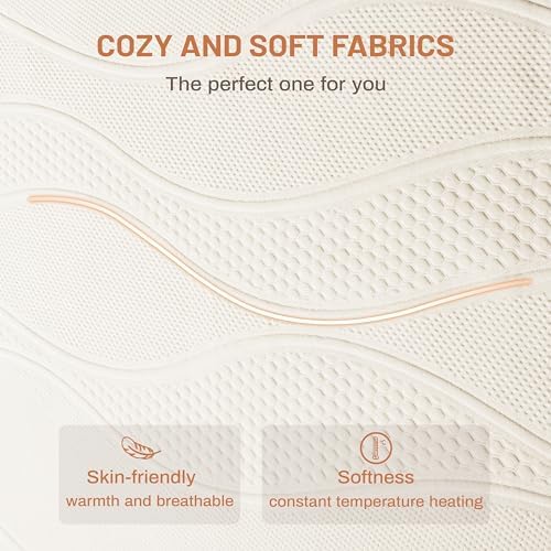 Texciting Heated Mattress Pad Queen Size,Bed Warmer with Dual Controller