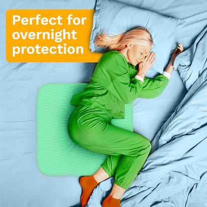 GREEN LIFESTYLE® Washable Underpads - Heavy Absorbency Reusable Bedwetting Incontinence Pads for Kids, Adults, Elderly, and Pets - Toddler Mattress Pads for Bed, Sofa, Floor (Pack of 1 - 34x52)