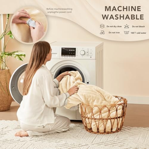 Homemate Heated Electric Blanket Queen Size 84"x 90" Heating Blanket