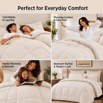 Anluoer Full Size Comforter Sets, 7 Piece Bed in a Bag Full Bedding Sets