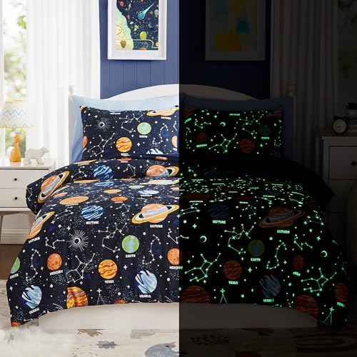 Boys Full Size Bedding Set -7 Pieces Space Bedding Full Size Comforter Sets