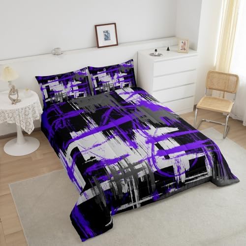 Feelyou Striped Comforter Set King Size Kids Boys Bedding