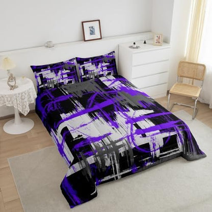 Feelyou Striped Comforter Set Queen Size Kids Boys Bedding