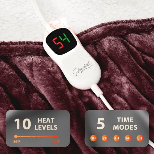 Homemate Heated Electric Blanket Full Size 72"x84" Heating Blanket