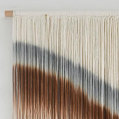Macrame Wall Hanging Hand Dyed Woven Cotton Boho Wall Art Decor 27"W*19"L