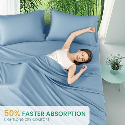 SONORO KATE 100% Viscose Derived from Bamboo_Sheets Full Size,4PC