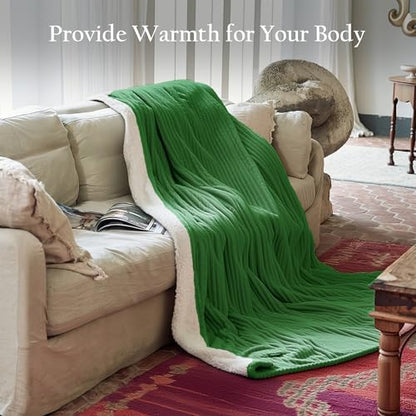 Texciting Heated Blanket Twin Size,Electric Blanket,ETL‑Cert,Emerald Green