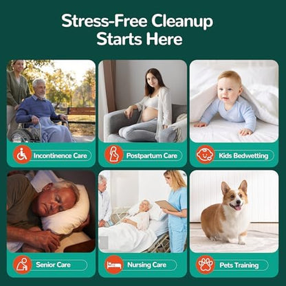 MILDPLUS Disposable Bed Pads with Adhesive Strip 30" x 36" (10 Counts)