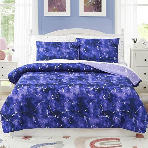 Twin Bedding Sets for Boys - 5 Pieces Galaxy Bedding Twin Bed Comforter Set