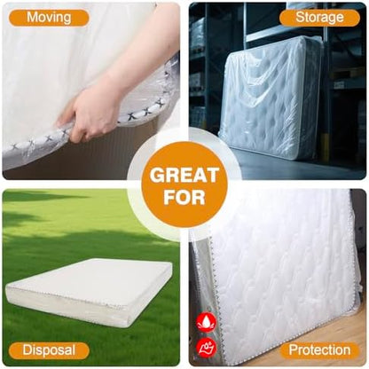 Crib Mattress Storage Bag, Heavy-Duty 4 Mil Thick Waterproof Crib Mattress Moving Bag, Tear-Resistant Cover, 28” x 7” x 64”