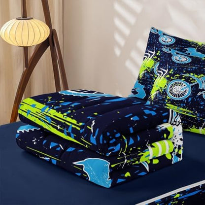 Feelyou Race Car Speed Racing Comforter Set Twin Size Kids Boys Girls